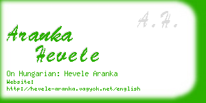 aranka hevele business card